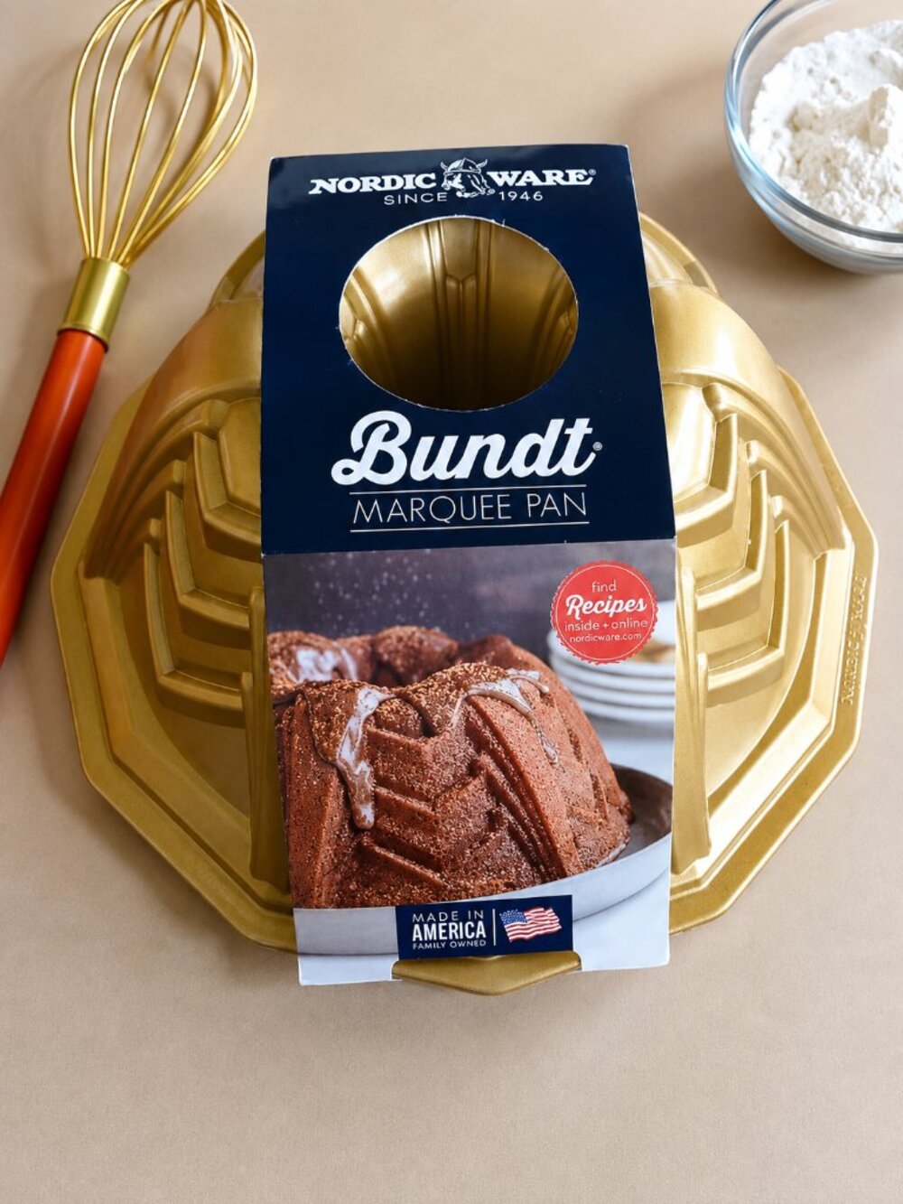 Nordic Ware Marquee Bundt® Pan – Gold – 10 Cup – Made in USA NEW & DISCONTINUED